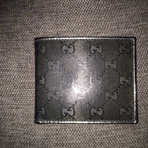Gucci gg print crystal black wallet